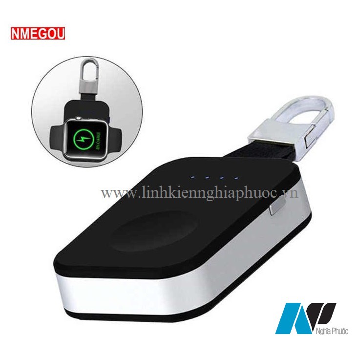 Pin sạc dự phòng Apple Watch 400 Mah móc chìa khóa dùng cho series 1-2-3-4 nhỏ gọn, tiện lợi, an toàn