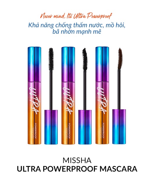 Mascara Chuốt Mi Cong Vút Tự Nhiên, Chống Trôi MISSHA ULTRA POWERPROOF MASCARA