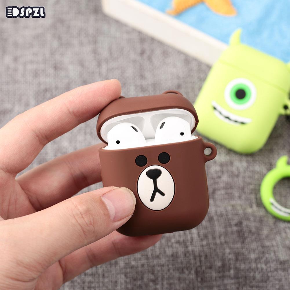 Túi Đựng Tai Nghe Airpods Chống Sốc Bằng Tpu Có Dây Đeo Tiện Dụng 1/2