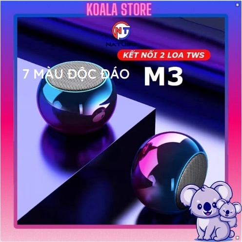 Loa Bletooth Mini Nghe Nhạc Không Dây M3, Loa Bluetooth Mini Giá Rẻ Vỏ Kim Loại Siêu Bền