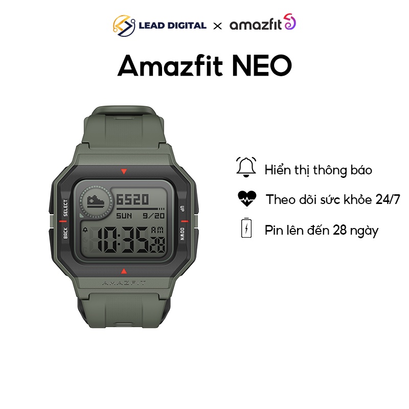 Đồng hồ Thông minh Amazfit NEO - Hàng Chính Hãng - Bảo hành điện tử 12 tháng