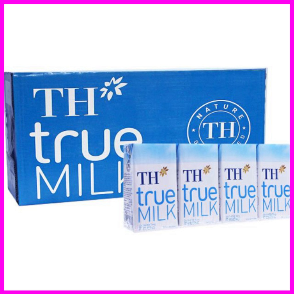 TH*true MILK Thùng 48 hộp 110ml Sữa tươi tiệt trùng CÓ ĐƯỜNG, Ít Đường, Nguyên chất, Dâu, Socola Dễ Uống