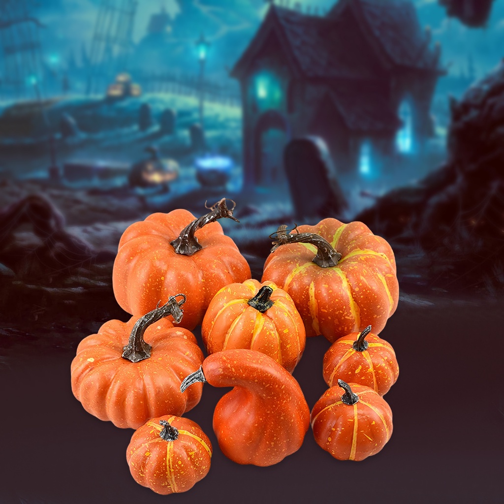 [Prettyia1] Bí Ngô Nhân Tạo Kích Thước Lớn Trang Trí Tiệc Cưới Mùa Thu