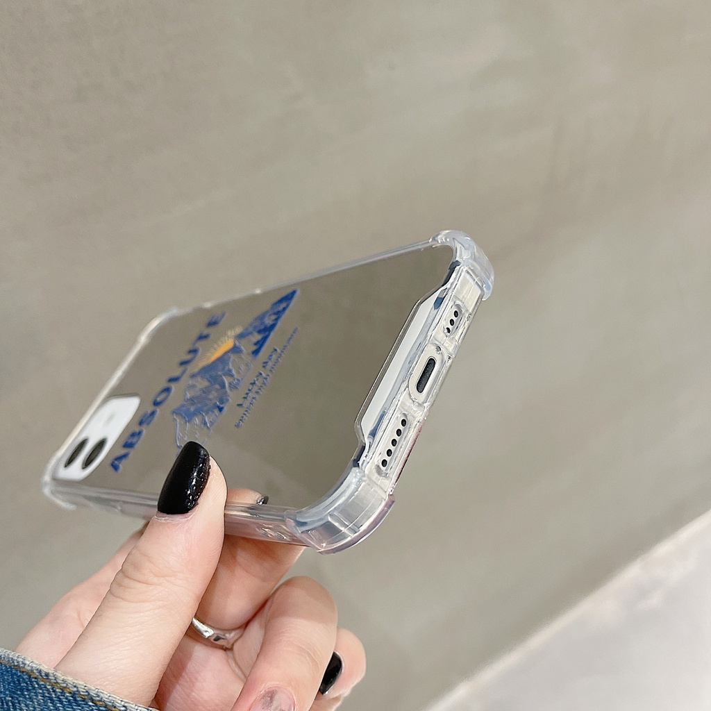 Ốp lưng iphone Ốp Điện Thoại TPU silicone Mặt Gương Thời Trang Cho iPhone 11 pro max X Xr Xs max 7 8 Plus 13 12 pro max Dinuo case