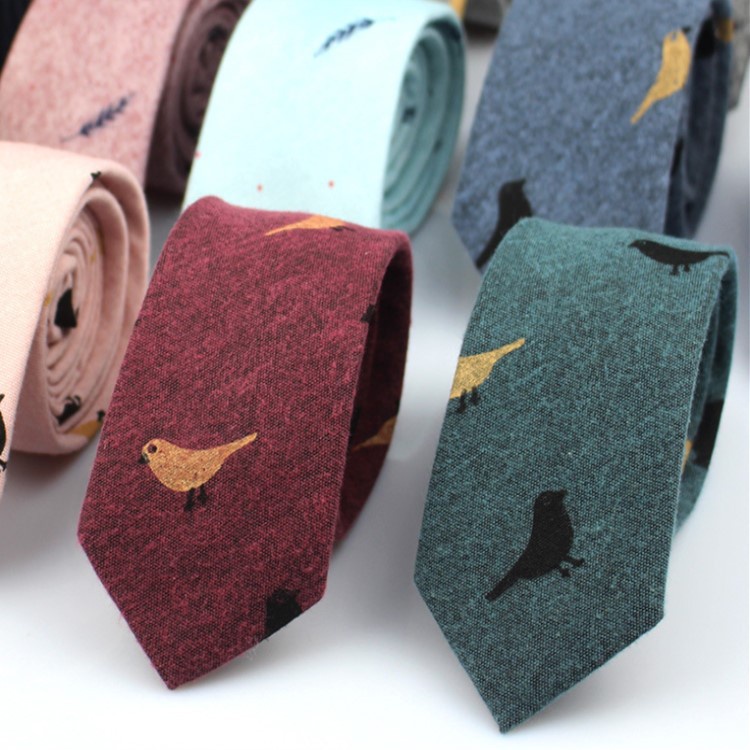 Cà Vạt Cotton 6CM Phong Cách Hàn Quốc Cho Chú Rể