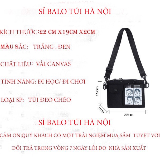 Túi đeo chéo ,túi đeo chéo mini vải canvas dày dặn mẫu hot trend nhất hiện nay thời trang