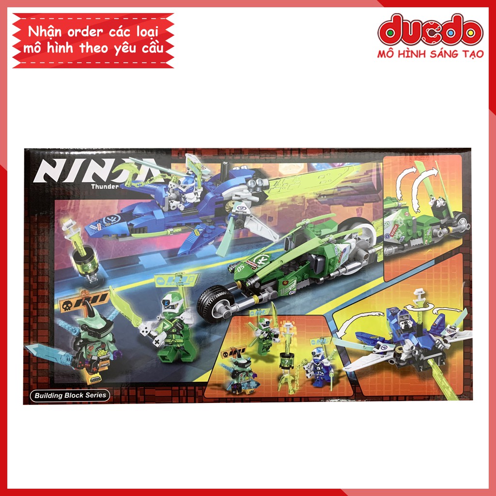 LARI 11486 Lắp ghép  Xe đua tốc độ của Jay và Lloyd - Đồ chơi Xếp hình Mô hình Ninja 71709 Bela