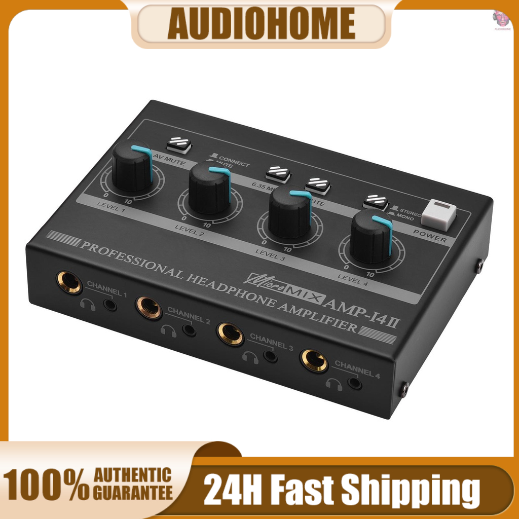 Bộ Khuếch Đại Âm Thanh 4 Kênh Rca / 6.35mm / 3.5mm Amp-14