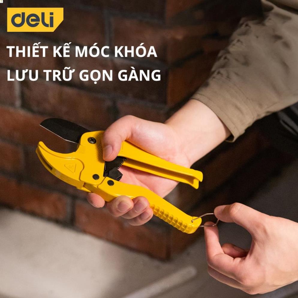 [LIFEDL157] Kìm Kéo Cắt Ống Nhựa Deli Cao Cấp - Lưỡi Thép Hợp Kim Chất Lượng Cao, Sắc Bén, Siêu Bền - DL350042 .