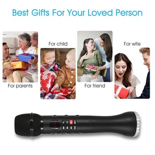 Professional Karaoke Microphone Wireless Speaker Portable Bluetooth Microphone F