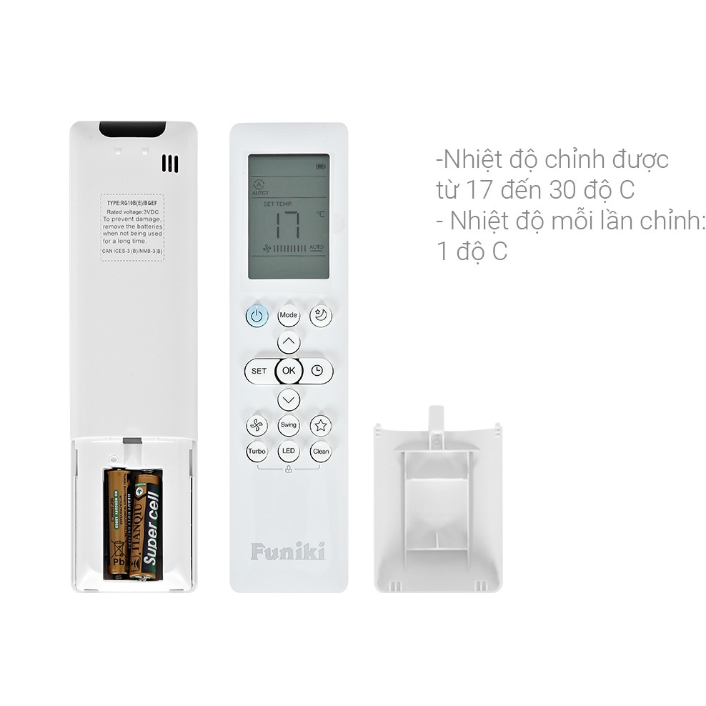 HSC12TMU -- MIỄN PHÍ CÔNG LẮP ĐẶT -Máy lạnh Funiki 1.5 HP HSC12TMU
