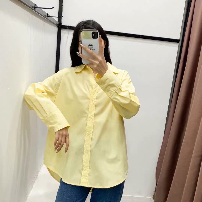 [Mã SKAMFSW175 giảm 10K đơn 50K] Áo Sơmi Nữ Basic nhiều sắc màu dài tay form rộng (kèm ảnh thật) | BigBuy360 - bigbuy360.vn