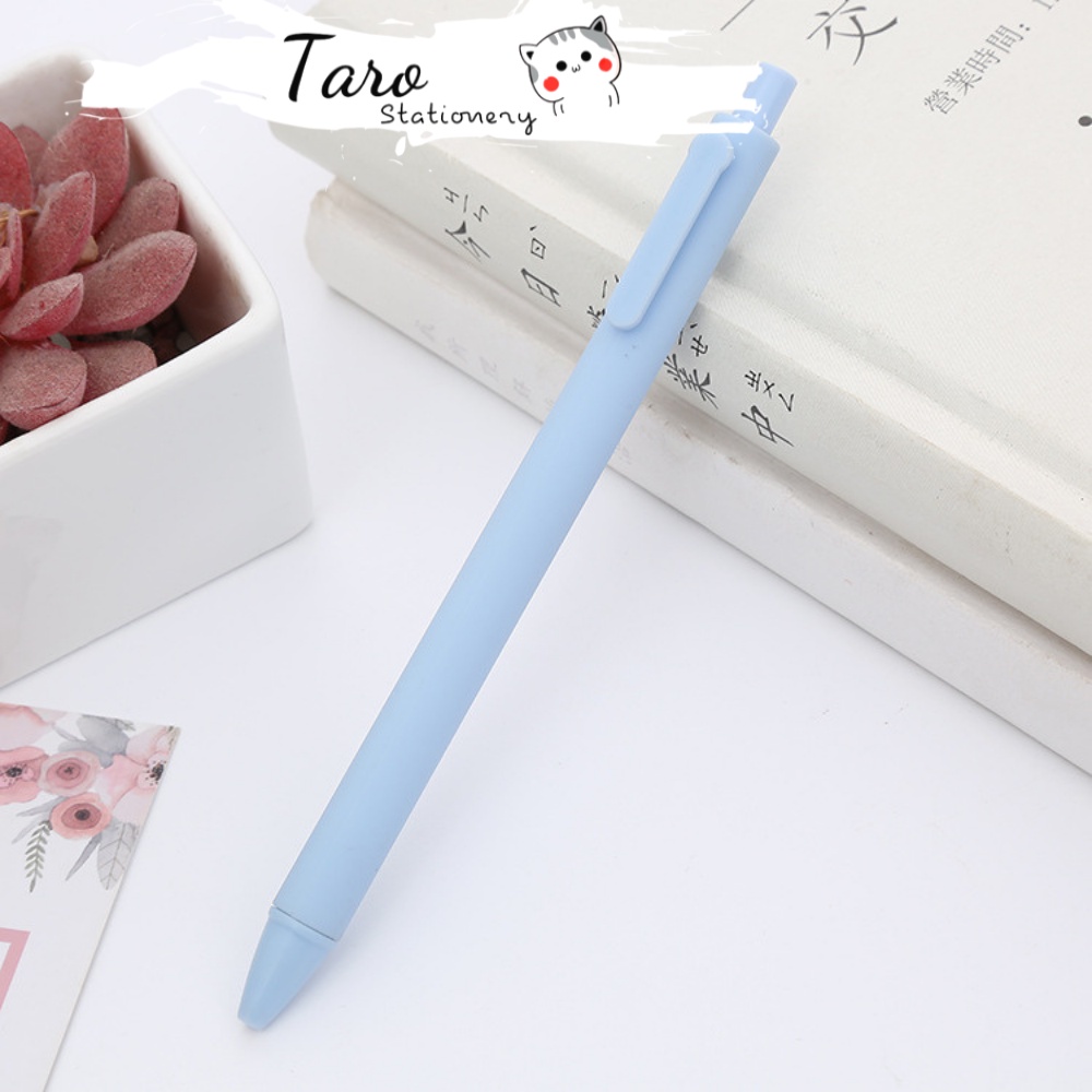 Bút gel đen Take Note Ielts vỏ pastel retro nhám 0.5mm A19 Taro Stationery