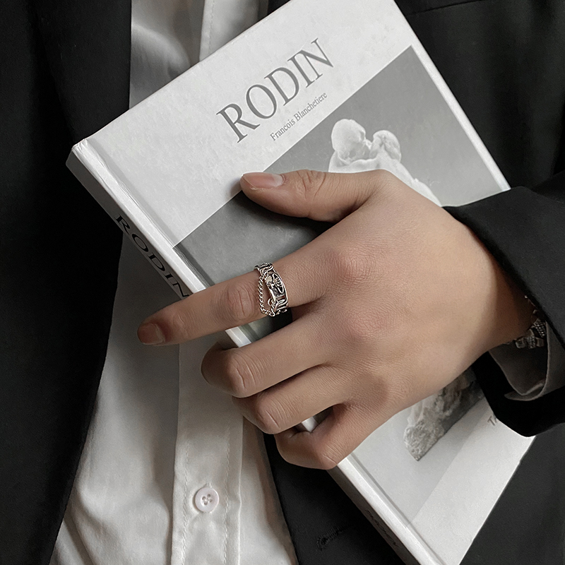 Nhẫn đeo ngón trỏ có thể điều chỉnh kích thước thời trang phong cách hiphop cá tính