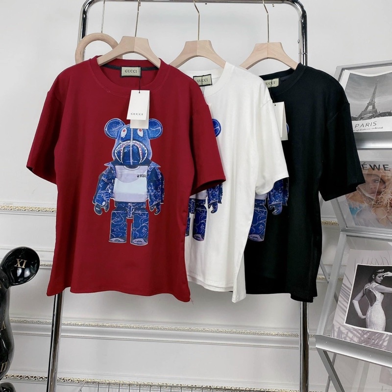 [GIÁ HUỶ DIỆT] Áo Thun Gấu Hot Trend 2022 Tay Lỡ Unisex Nam Nữ- Áo Phông Rộng Ngắn Tay Ulzzang