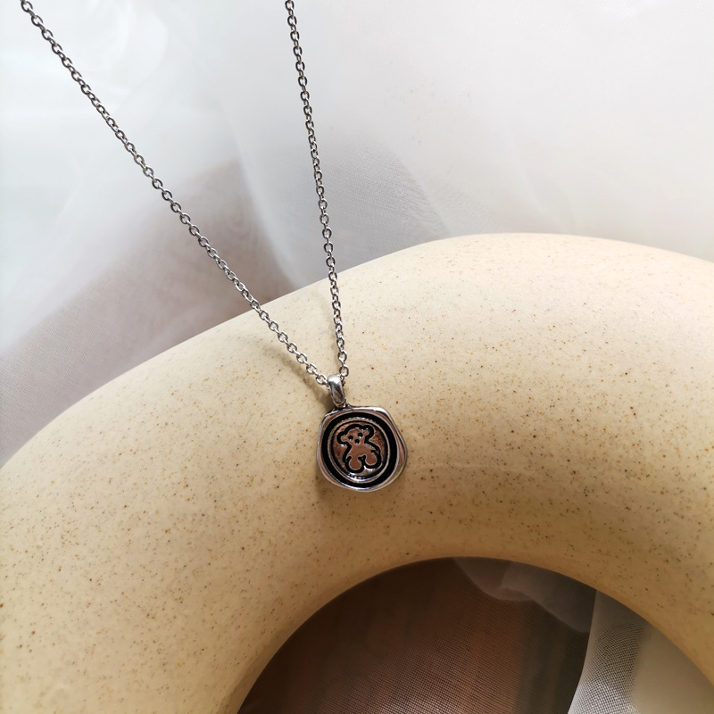 Dây Chuyền Mặt Hình Gấu Thời Trang Đường Phố Đơn Giản 22686