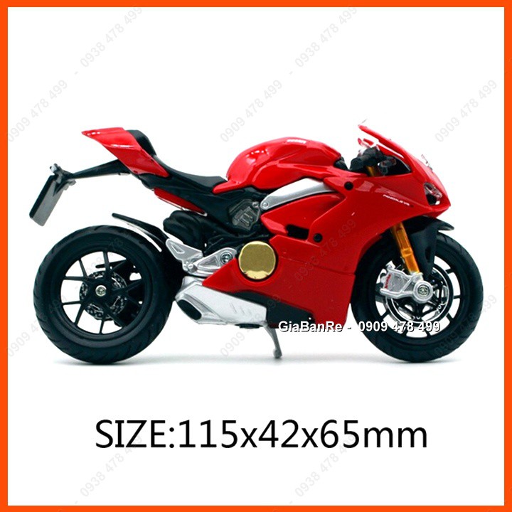 XE MÔ HÌNH TỈ LỆ 1:18 - MOTO DUCATI PANIGALE V4 - BBURAGO - 8788