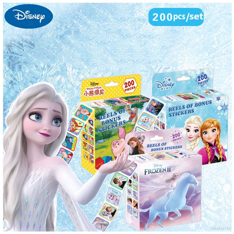DISNEY Sticker Cuộn Họa Tiết Công Chúa Elsa Phim Frozen Dành Cho Trẻ Em