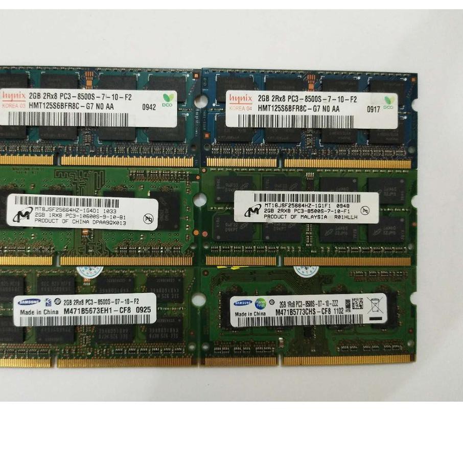 Laptop Ram Sodimm Ddr3 2gb Pc3-10600S Pc 10600 1333 Pc8500 / 1066mhz