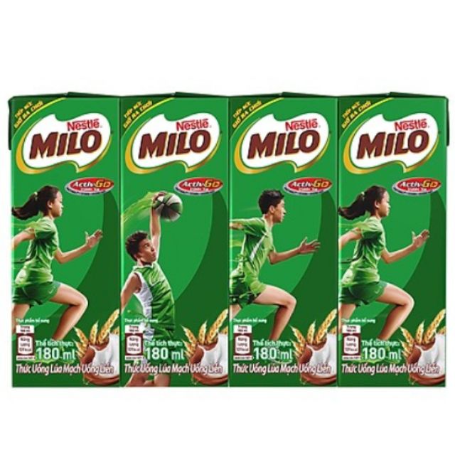 Sữa Milo nước (4 hộp ×180ml)