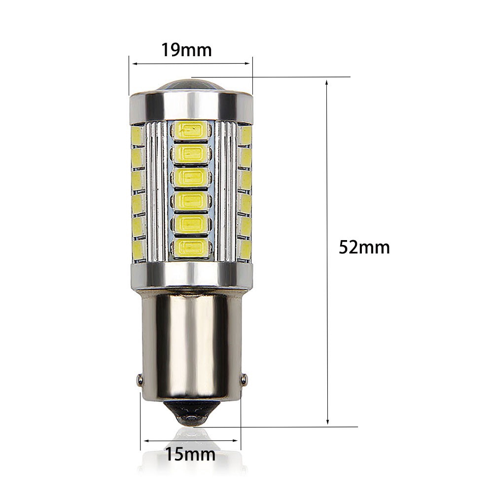 Bóng đèn LED tín hiệu công suất cao 33SMD P21W 1156 BA15s 1157 BAY15D chất lượng cao cho xe hơi