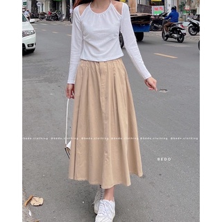 CHÂN VÁY JEAN MỀM XOÈ DÀI