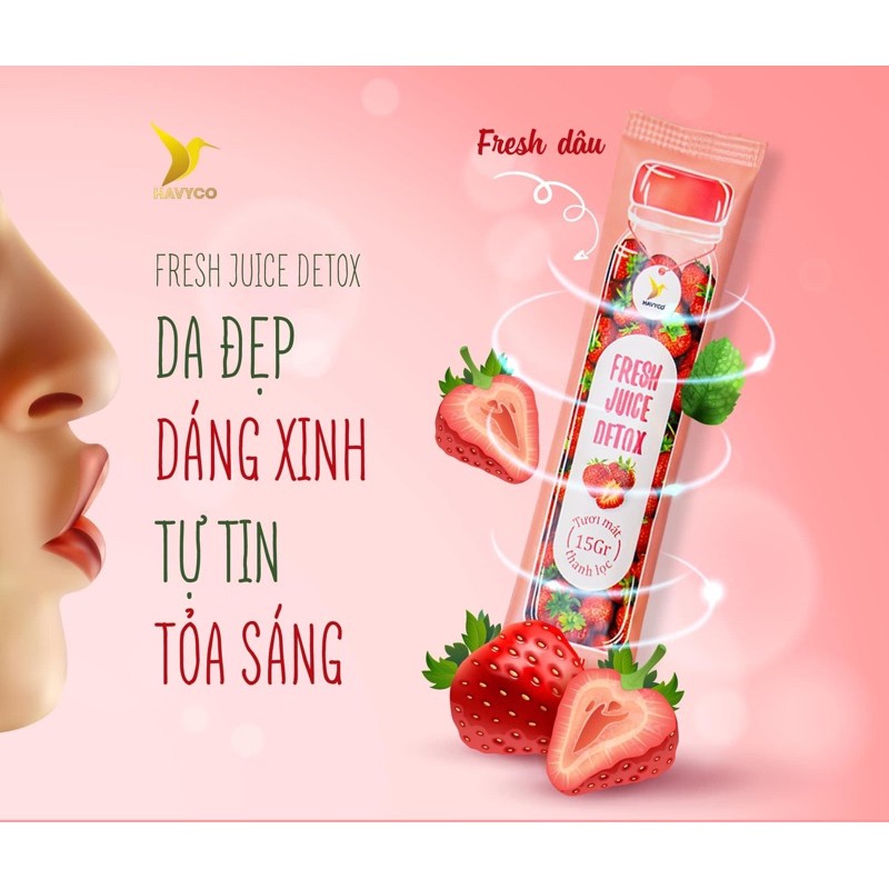 Detox Giảm Cân Fresh Juice(tặng kèm 15 gói đường hoa quả)