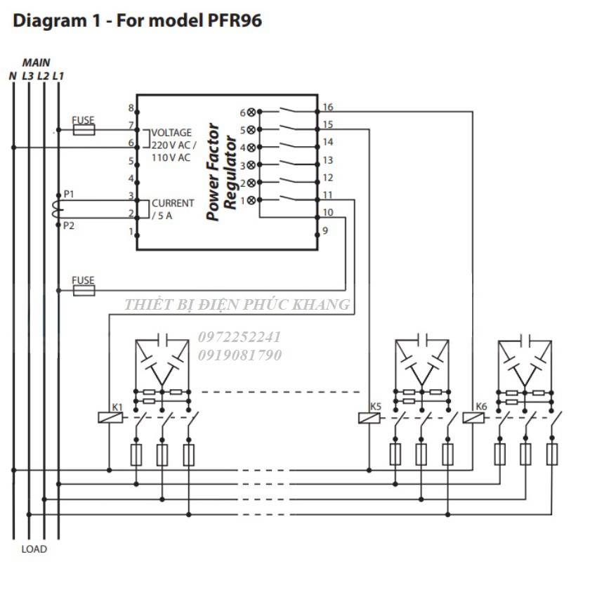 Freeship - tụ bù công suất  tiết kiệm điện  cos phi - mikro 3pha 440v MMS-4450KT