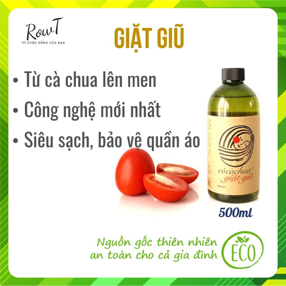 Nước giặt quần áo Cô cà chua, Nguồn gốc hữu cơ thiên nhiên khử mùi, lưu hương, cực kỳ an toàn cho mọi lứa tuổi