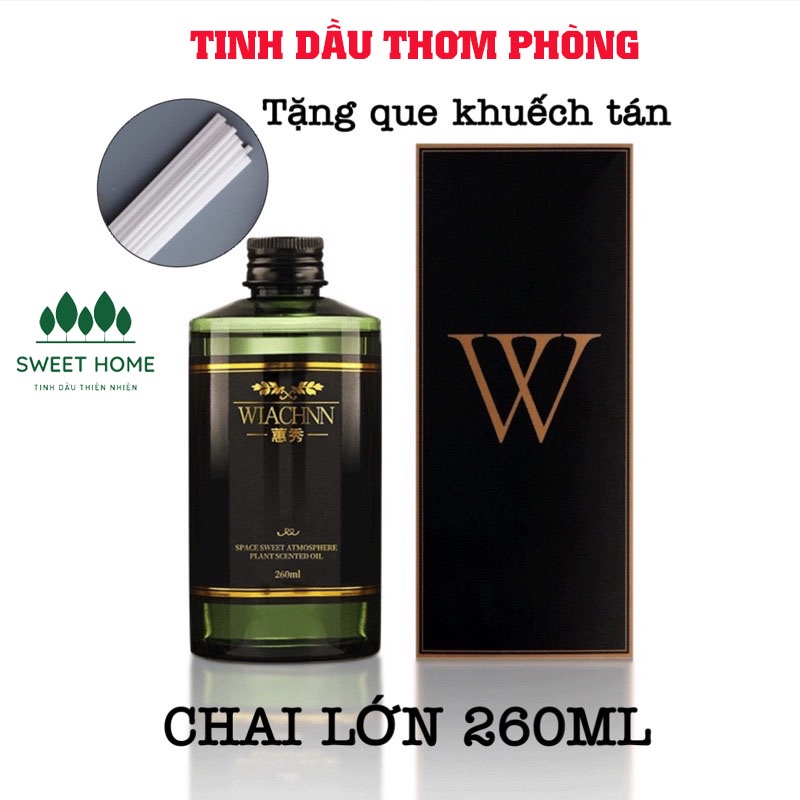 Tinh Dầu Thơm Phòng Chai Lớn 260ml SWEET HOME Bổ sung tinh dầu cho chai đã sử dụng dùng que gỗ khuếch tán