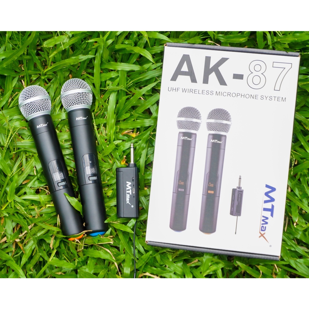 Micro không dây karaoke MTMAX AK-87 bắt sóng nhạy hát cực nhẹ