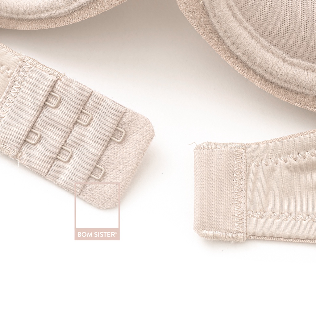 Áo lót mút vừa có gọng thun lạnh màu trơn nâng ngực tự nhiên BOM SISTER MU1005