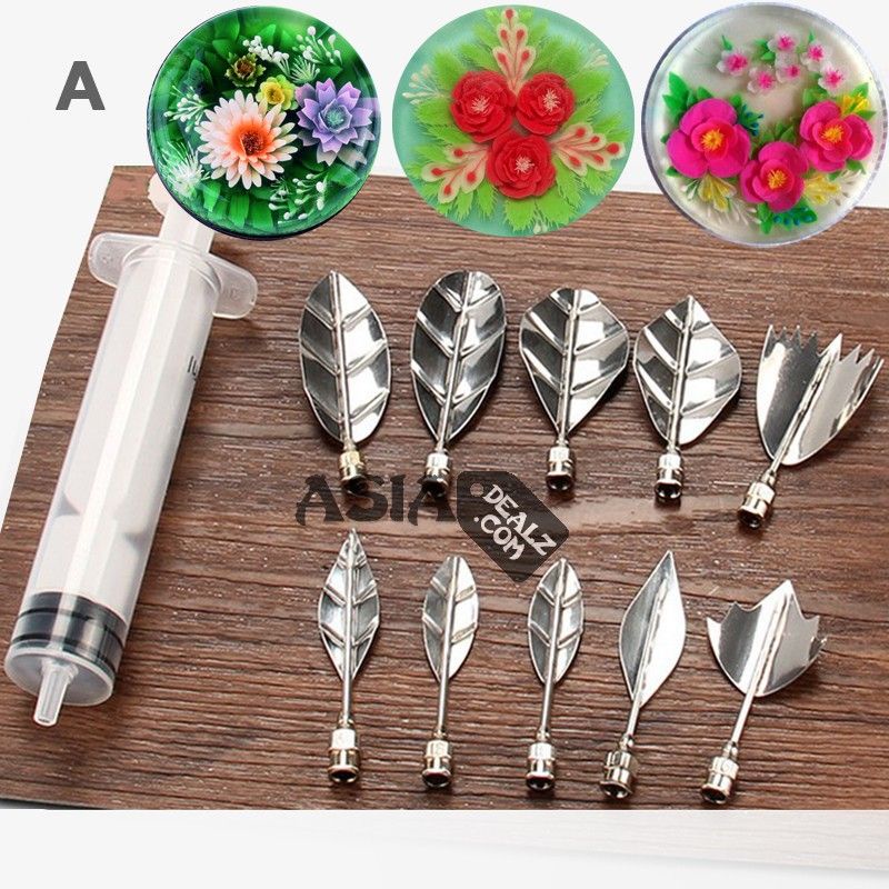 Bộ Dụng Cụ Làm Thạch Rau Câu 3D 10 Món.