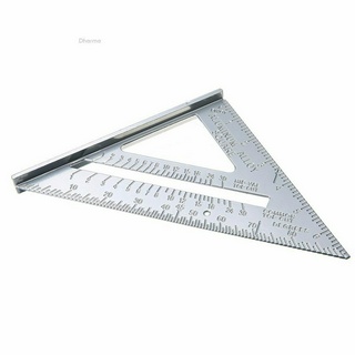 7" Aluminum Rafter Triangle Ruler Square Speed Carpenter Framing Measuring Tool