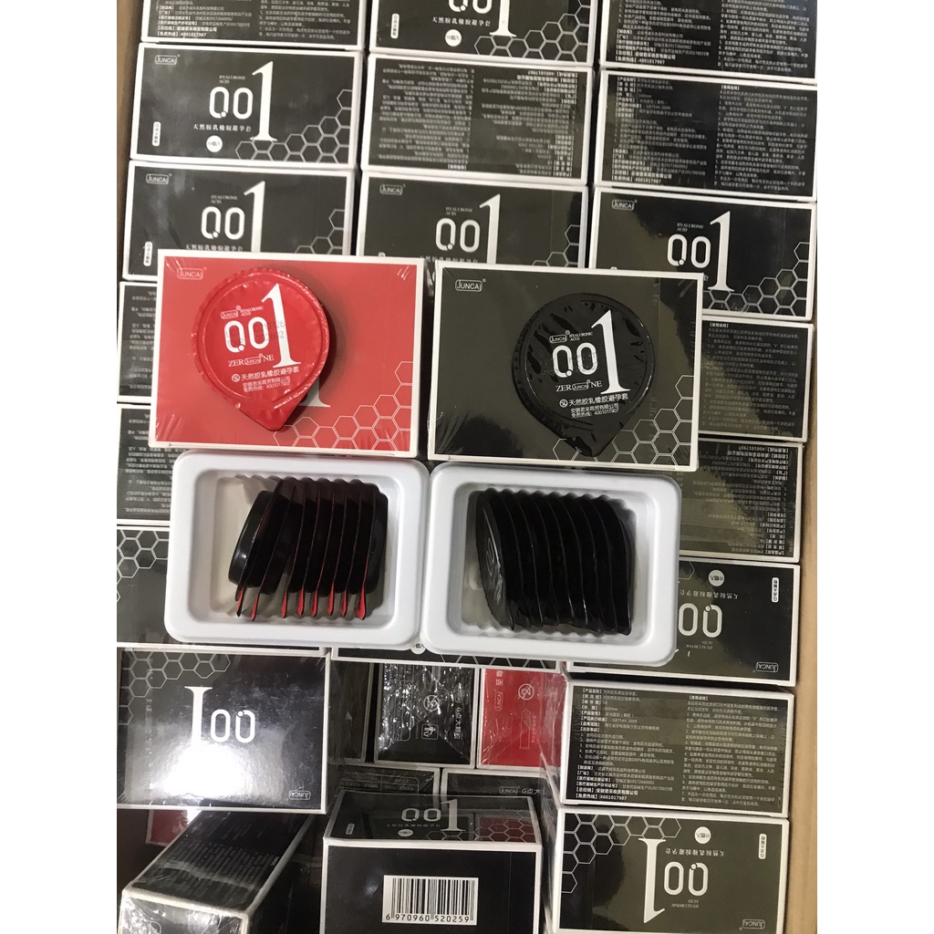 Bao Cao Su Juncai Siêu Mỏng 001 - Nhiều Gel Trơn màu Đỏ