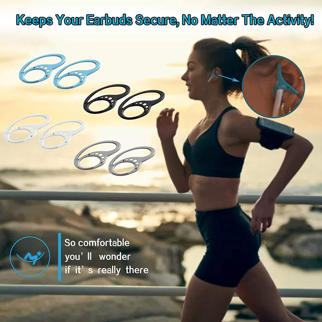 Bộ 2 dây giữ tai nghe không dây kết nối Bluetooth bằng silicon