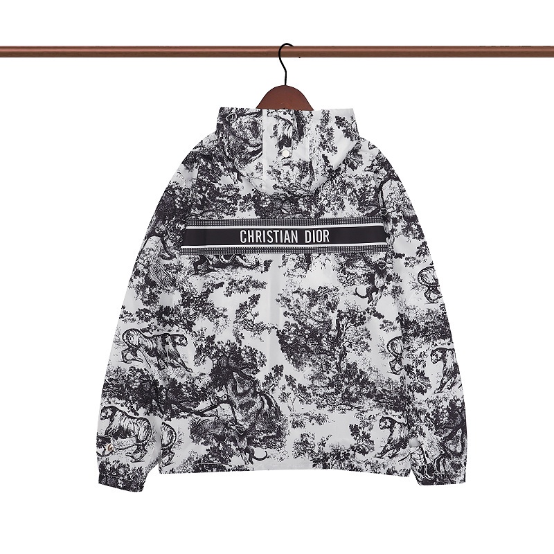 Áo Khoác Cardigan Tay Dài Có Khóa Kéo In Họa Tiết DI&amp;R Thời Trang Cho Nam Và Nữ
