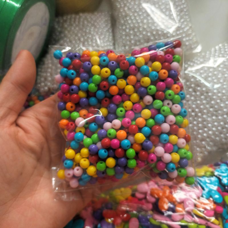 túi 100g hạt nhựa nhiều màu size 5li