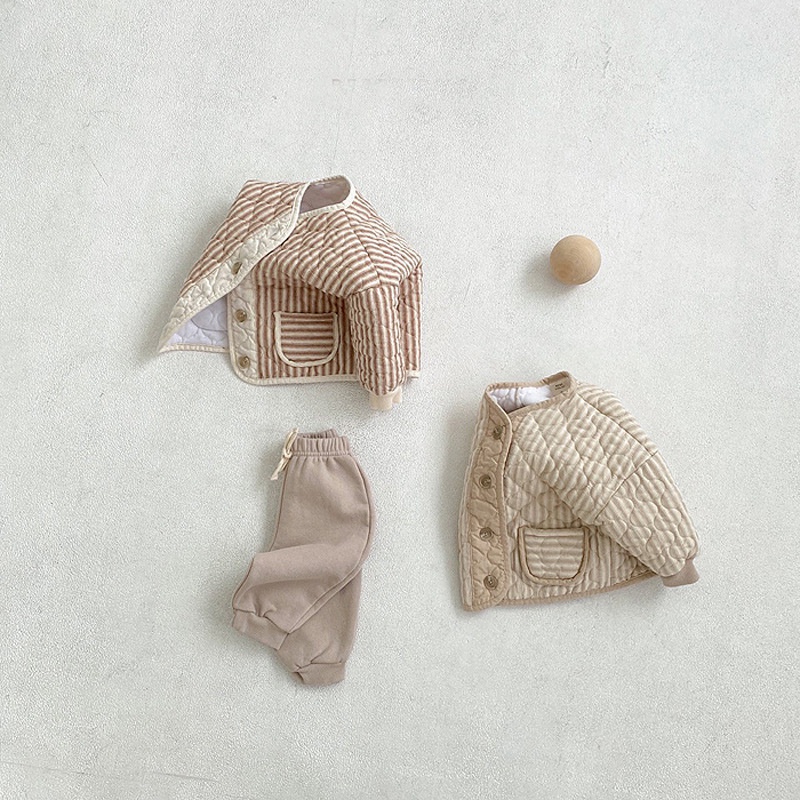 Autumn Baby Girls and Boys Retro Diamaond Pattern Jacket