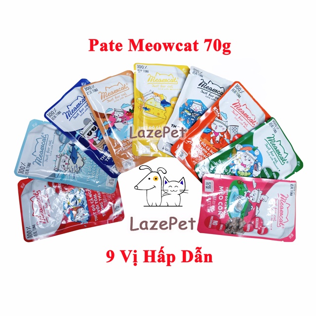 (GIÁ DÙNG THỬ) Pate MEOWCAT cho mèo con gói 70g