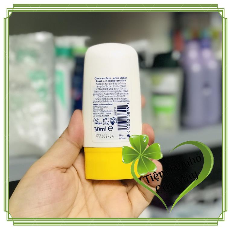 (đủ bill) Kem chống nắng Hipp của bé dành cho da mặt, siêu nhạy cảm, SPF 50+, 30 ml | BigBuy360 - bigbuy360.vn