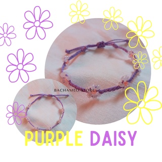 Vòng Purple Daisy - Vòng tay hoa cúc - Vòng tay waterproof