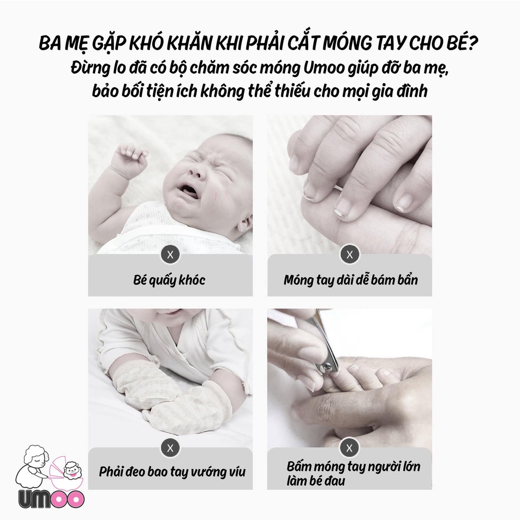 Bộ chăm sóc móng tay siêu tiện dụng Umoo 6 chi tiết UM-11103