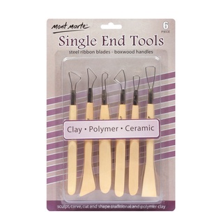 Bộ Dụng Cụ 6 Món Làm Đất Sét Mont Marte - Single End Tools 6pc