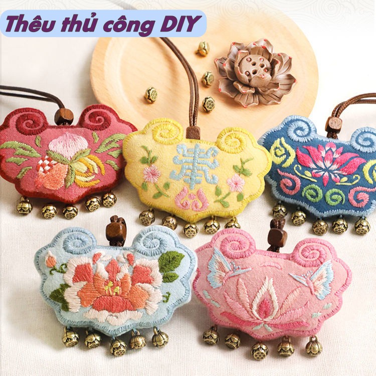 DIY Bộ Túi Thêu Thủ Công Xinh Xắn Món quà cho ngày của mẹ