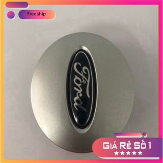 Logo chụp mâm bánh xe ô tô Ford đường kính 65mm FORD-65 D