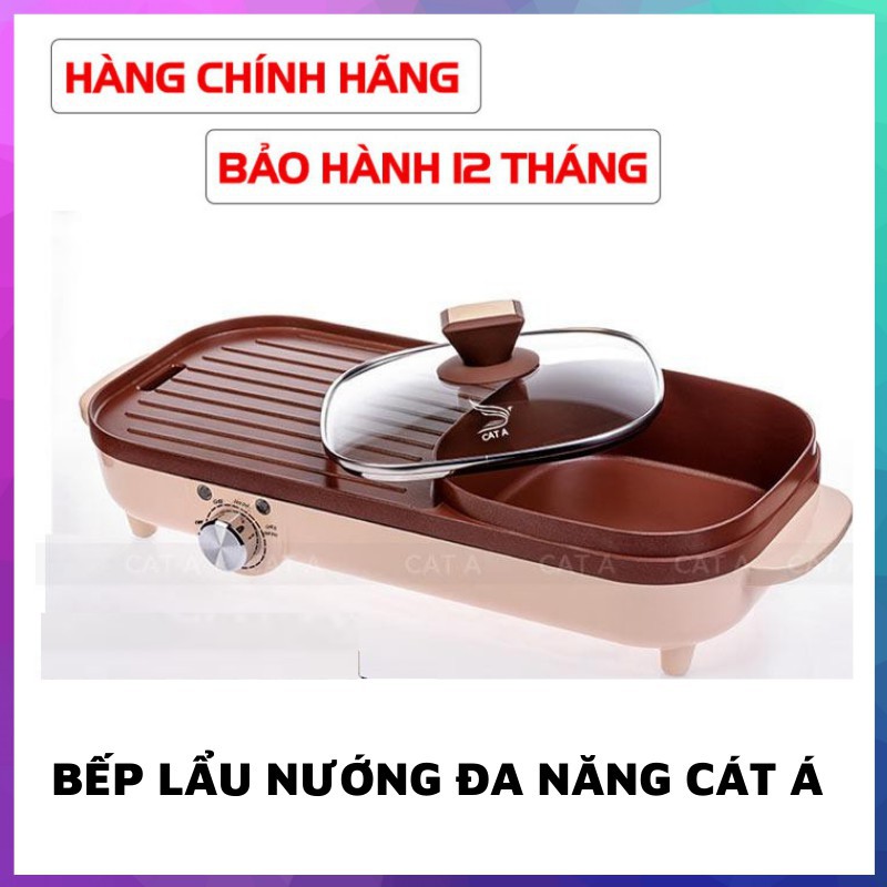 Bếp Lẩu Nướng Đa năng CÁT Á  2 in 1 - Nồi Lẩu Nướng Đa Năng Siêu Chống Dính Tiện Lợi [BH 12 Tháng]