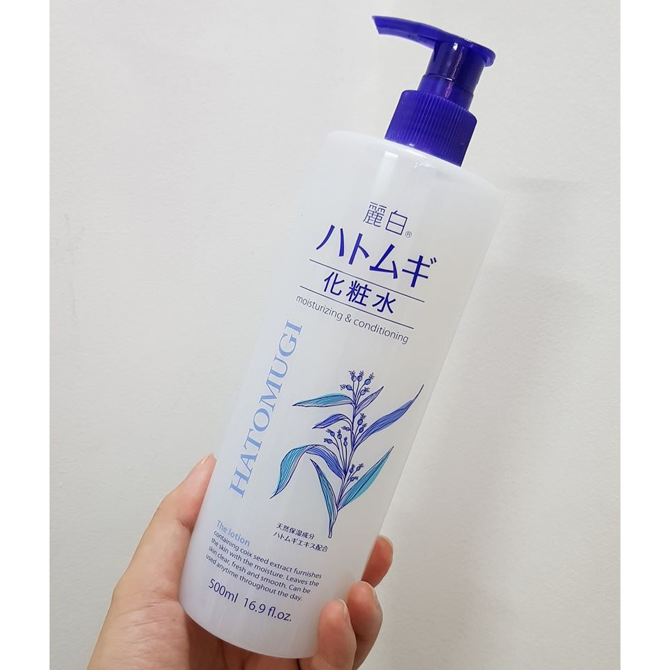 Nước hoa hồng ý dĩ dưỡng ẩm, trắng da, ngừa mụn mờ thâm Tonner Reihaku Hatomugi Lotion Nhật bản