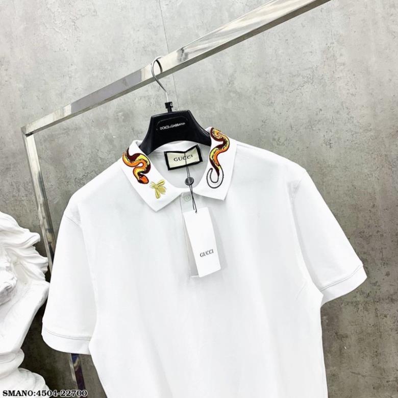 Áo Polo Nam GC Thêu Hình Rắn Siêu Đẹp - Áo Phông GC Nam Cổ Bẻ Đơn Giản
