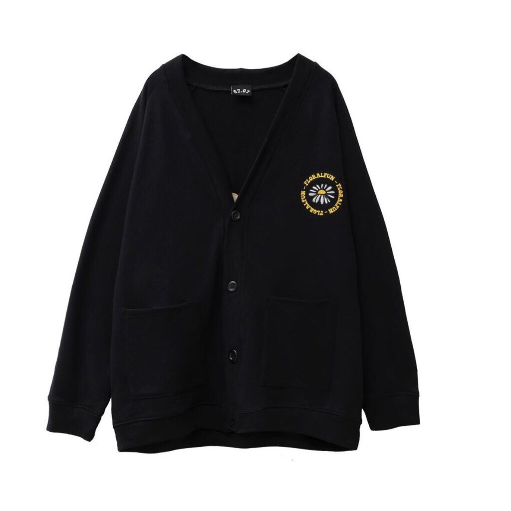 Áo Cardigan FLORAL FUN Thêu Hoa Ulzzang Unisex 1hitshop | BigBuy360 - bigbuy360.vn